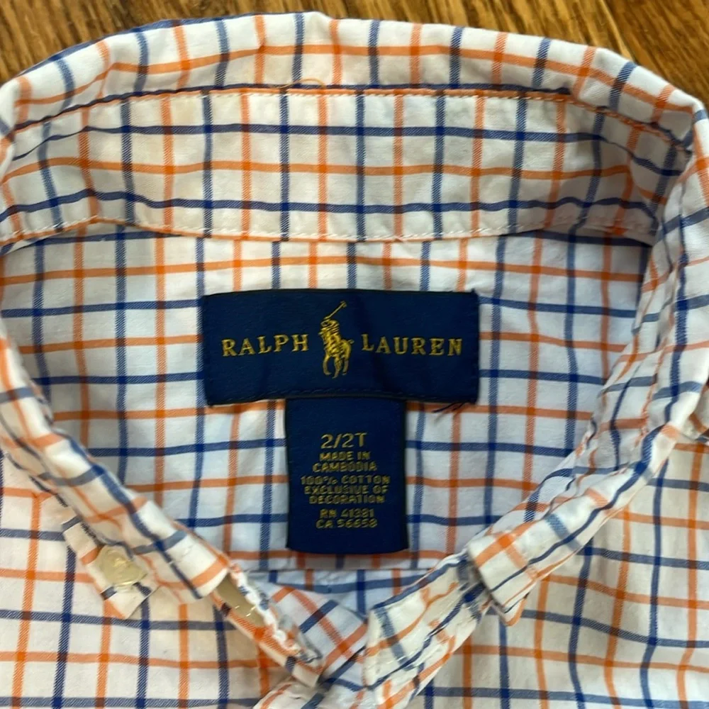 Boy’s Ralph Lauren Button Up/Button Down Shirt. Size 2/2T.